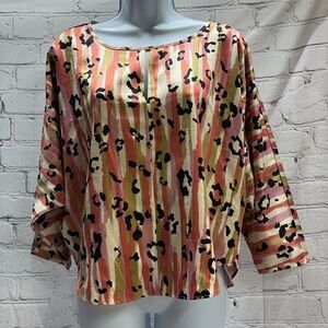 A MARC New York Womens Small
Multicolor Stripe Jaguar BLOUSE
Dolman Sleeve SHIRT